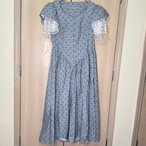 Recollection Mona Print Prairie Cottage Core Pioneer Vintage Style Cotton Dress
